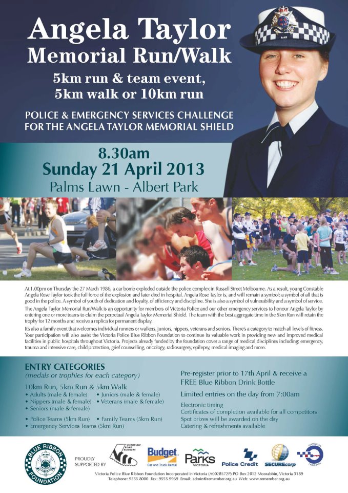 Angela Rose Taylor 17 - VICPOL- Murdered - Died 27 Mar 1986 - Fun Walk