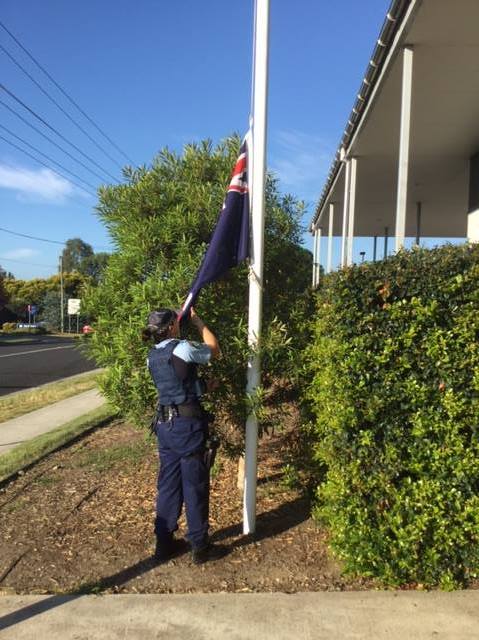 As a sign of respect to our colleague lost overnight in a motor vehicle accident while providing assistance to others, Windsor Police Station is flying the State Flag at half mast. Our colleague leaves behind a wife who is a serving Senior Constable and two young boys aged seven and five months.
