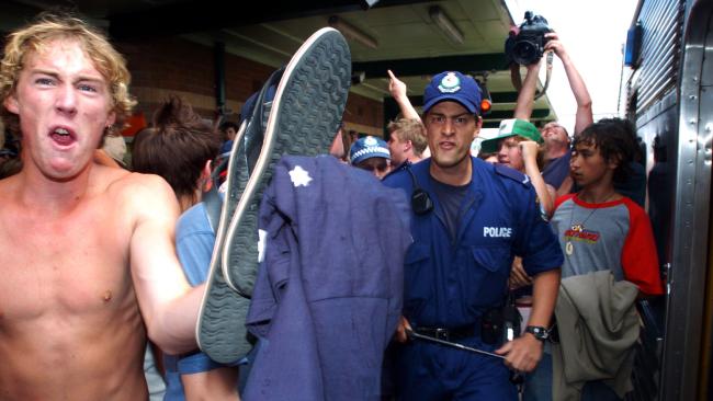 Tensions were high on the platform. Picture: Craig Greenhill