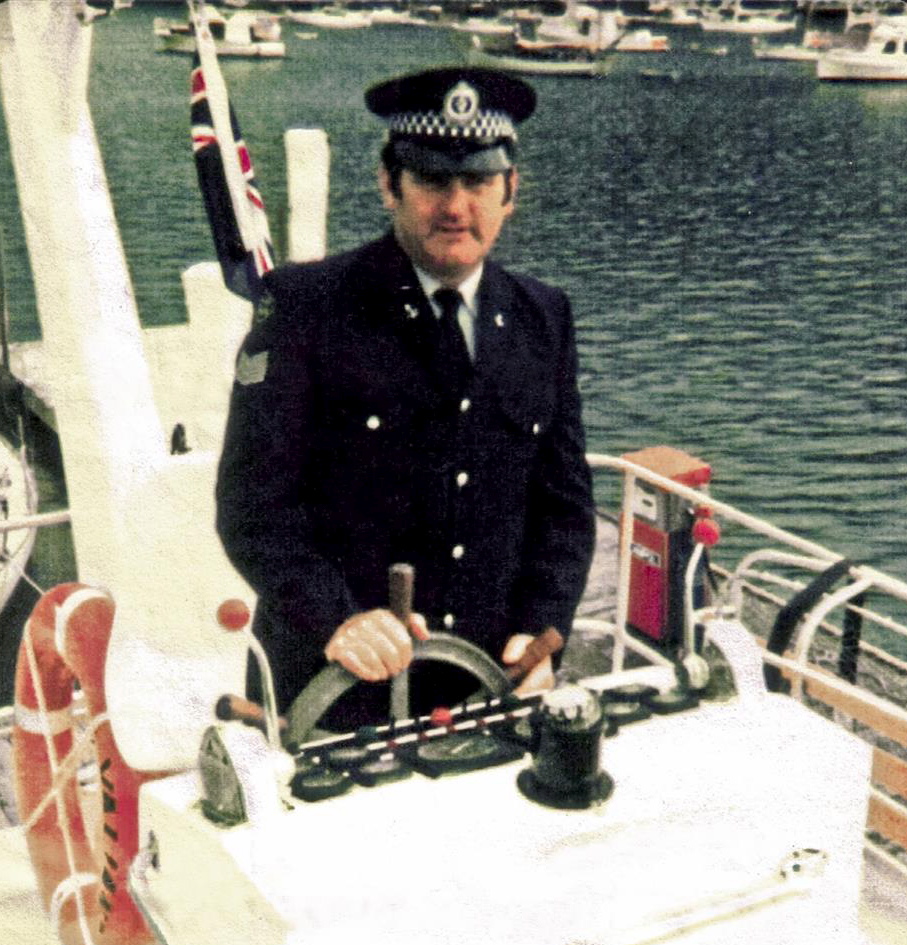 Aboard Police Launch Valiant