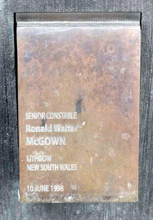 Touch plate at the National Police Wall of Remembrance, Canberra