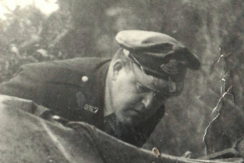 Taken about 1957/58 at a fatal motor vehicle collision. Pacific Highway, Niagra Park. Gosford.