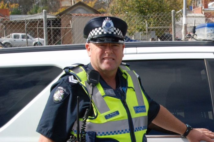 http://www.abc.net.au/news/2017-12-13/widow-of-cop-speaks-out-about-suicide/9249808?pfmredir=sm Photo: Senior Constable Ray McNish spent almost 12 years as a police officer. (Supplied: Wendy McNish)