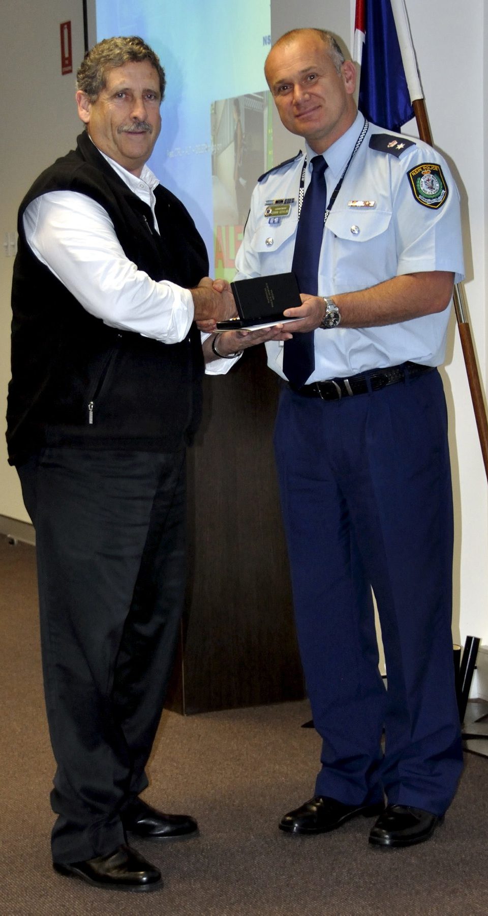 Keith BENNETT receiving his Medal.