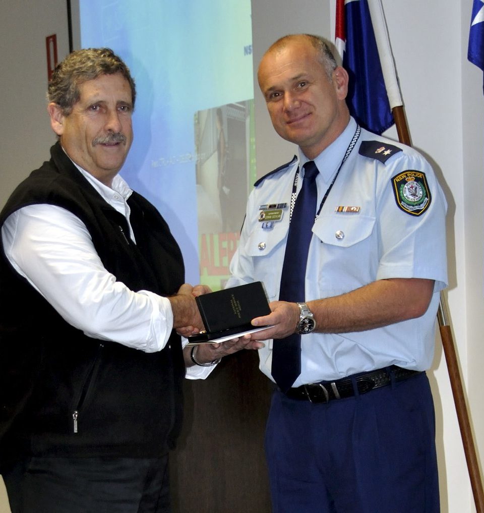 Keith BENNETT receiving his Medal.