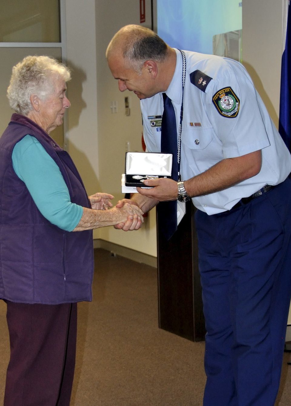 Pat CONDON receiving Gabriel ( Gab ) CONDON's Medal - RIP. https://police.freom.com/gabriel-condon/