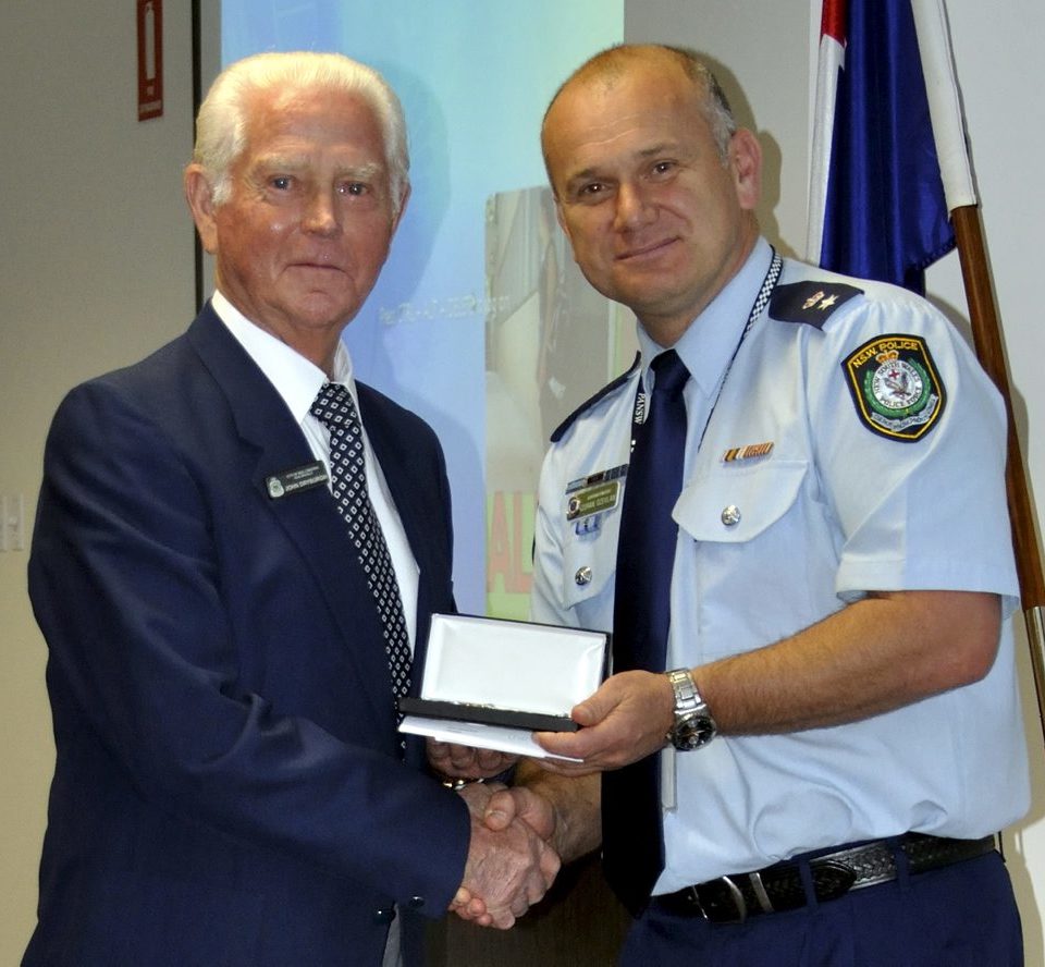 John DRYBURGH receiving his Medal.