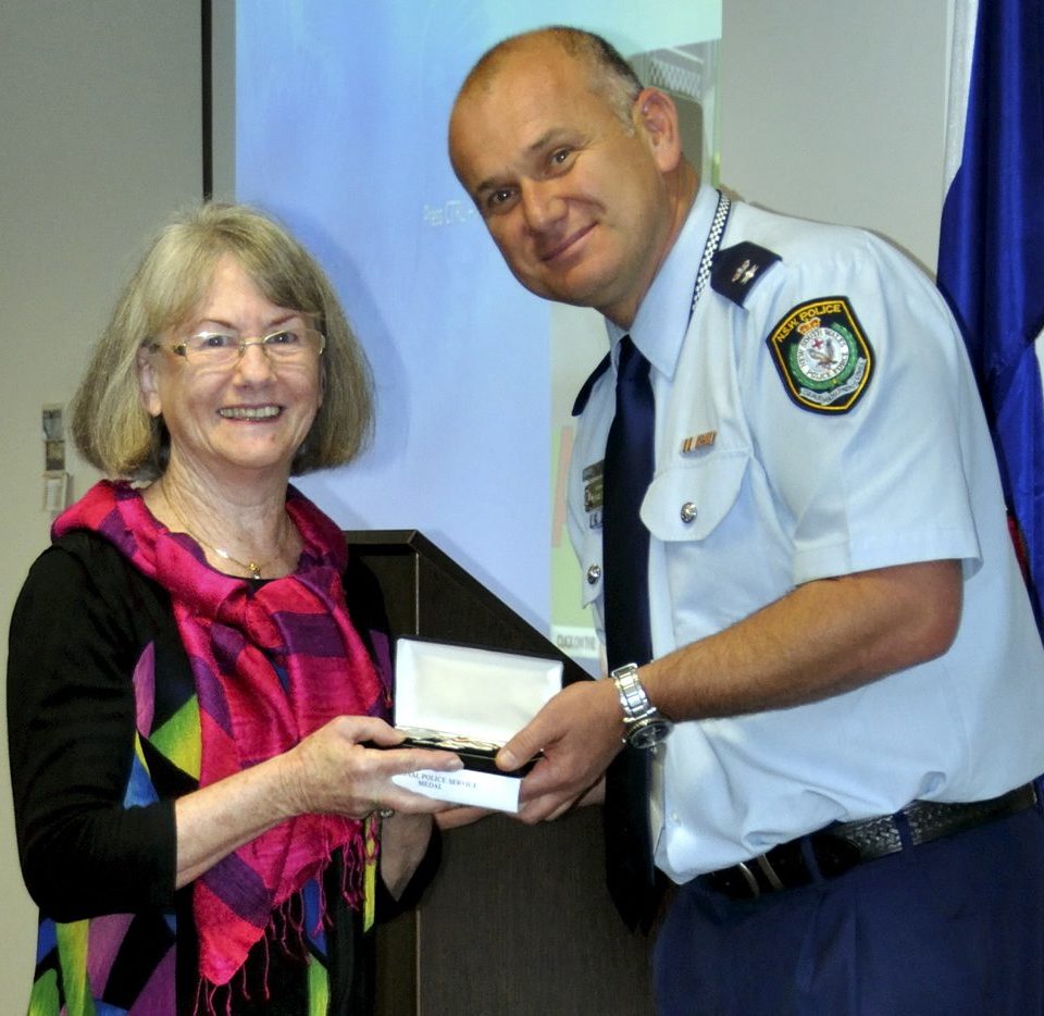 Susan GOOD - wife of John Stafford GOOD ( R.I.P. ) accepting the Medal. https://police.freom.com/john-stafford-good/