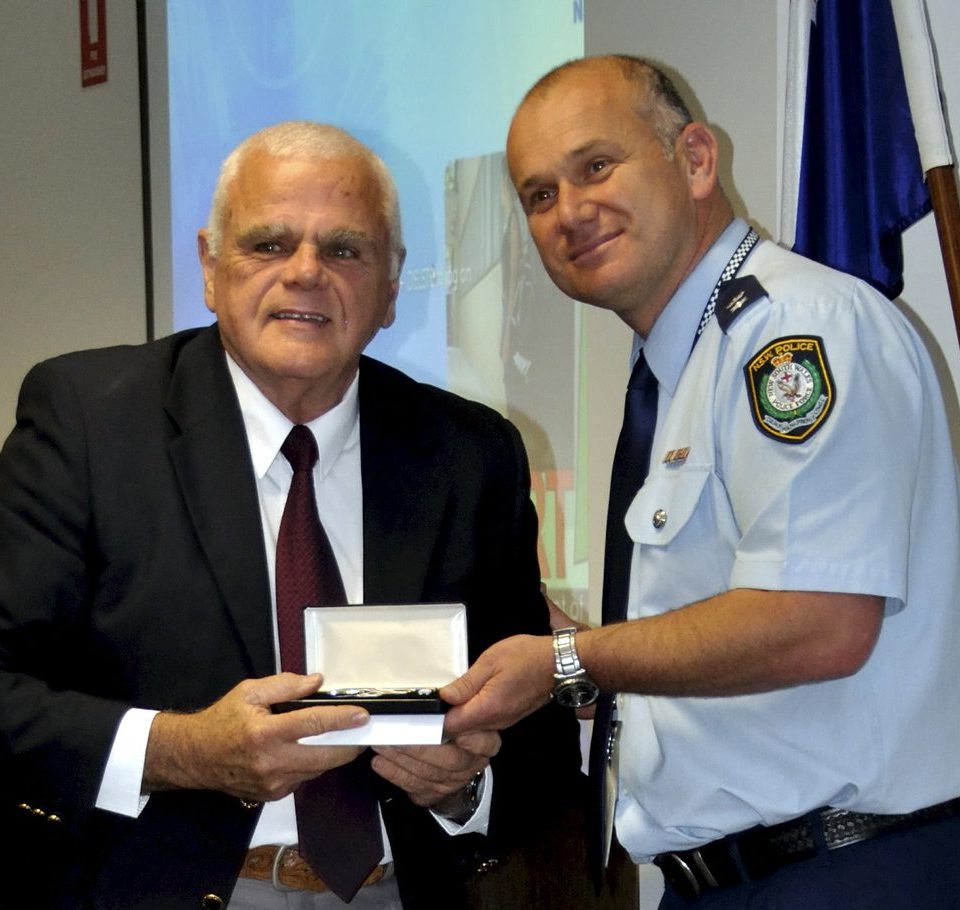 Eoin PETERS accepting his Medal.