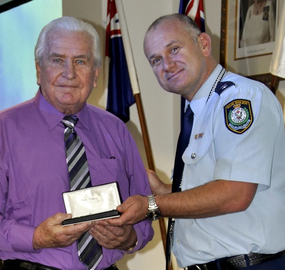 Max TURK accepting his Medal.