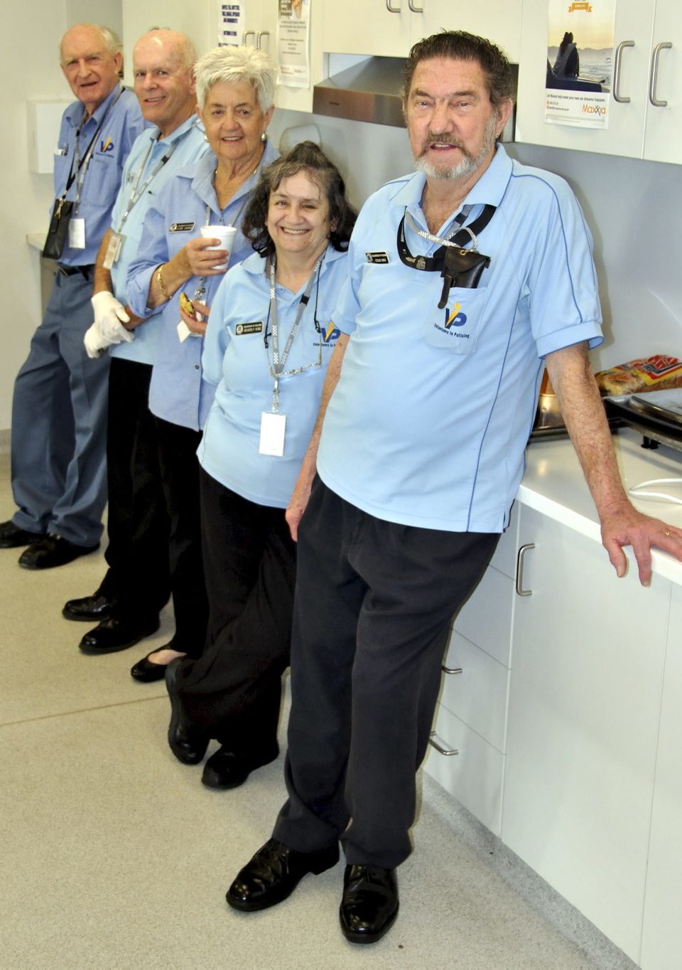 the five V.I.P's - ?, ?, ?, Bev KING, Colin KING.