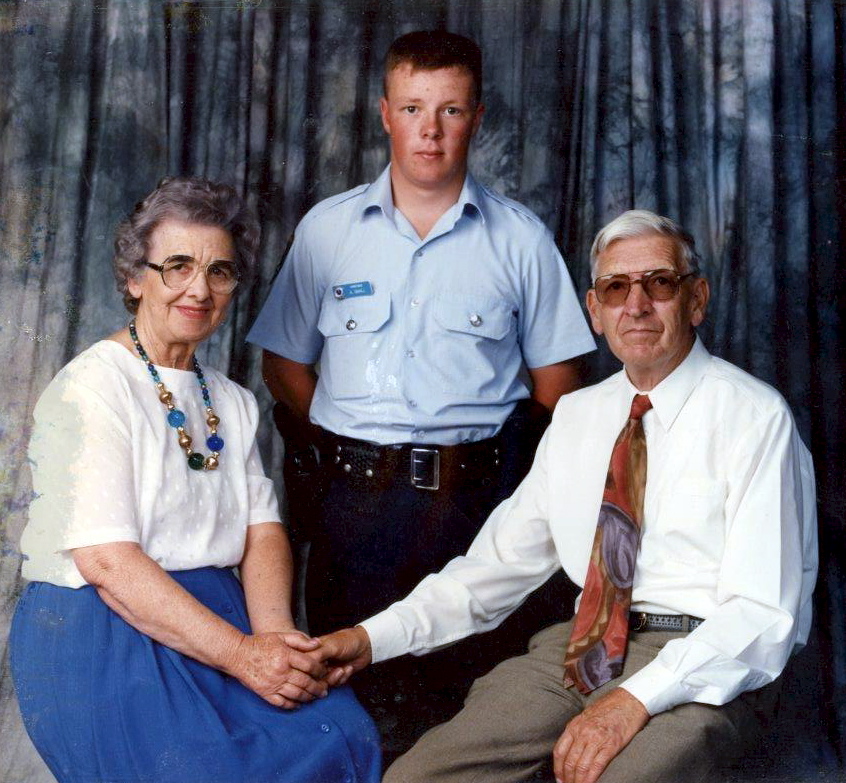Andrew and his parents as a Probationary Constable.