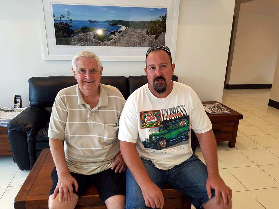 Post for James Robert "Kimbies" Berthaly - thanks people for all your kind words and waries it seems that uncle bob has turned the corner regarding the situation before Christmas. He is still in gosford hospital but as you can see he is much much better. I did tell him it was his shout at the pub though. Mark