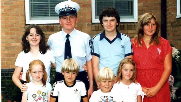 http://www.theage.com.au/victoria/his-kids-were-his-world-family-of-veteran-police-officer-ken-rich-killed-in-bike-crash-share-grief-20170415-gvlgme.html Ken Rich surrounded by his brother, sister and cousins on his graduation day from the police force. Photo: Supplied