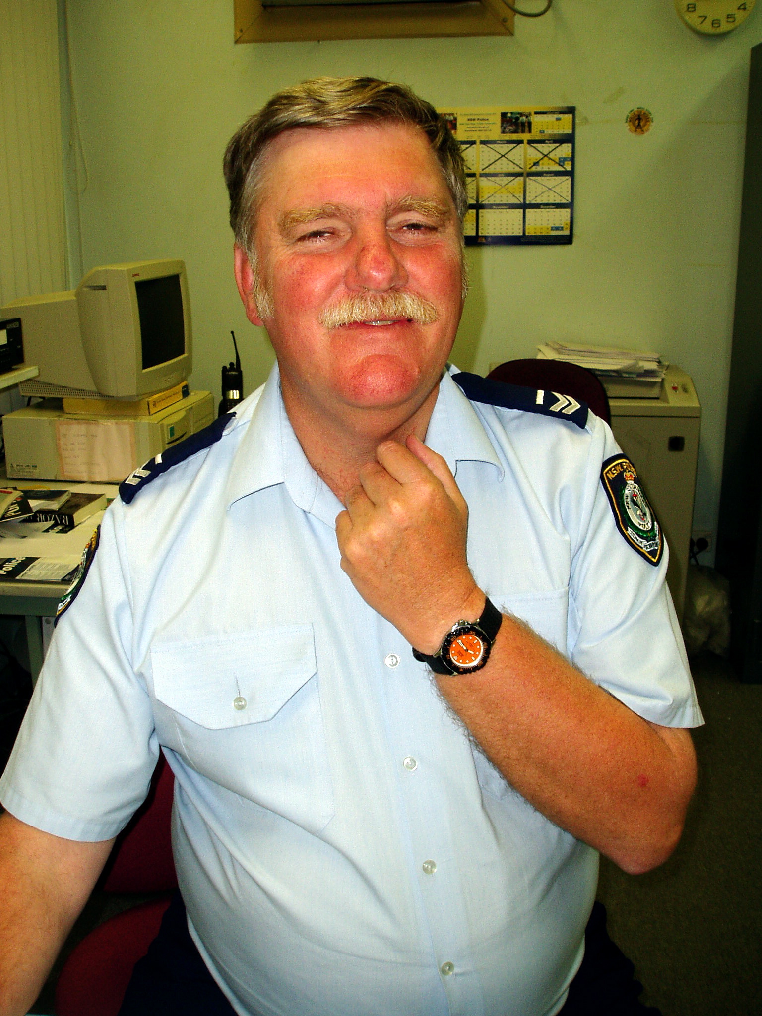 JOHN DICK AT PORT KEMBLA POLICE STATION<br /> 30 OCTOBER 2003<br />