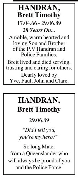 John HANDRAN Brett Timothy HANDRAN