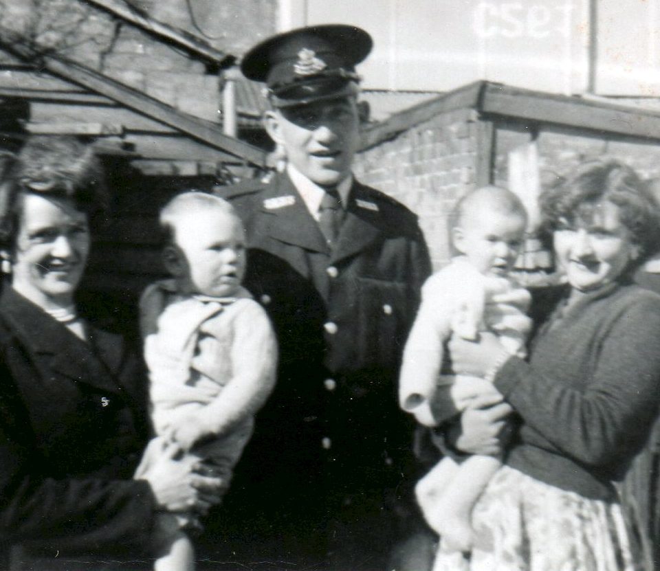 Maurice with wife, Joy, and son Mark. Also Dawn - his sister-in-law & her daughter Karen.