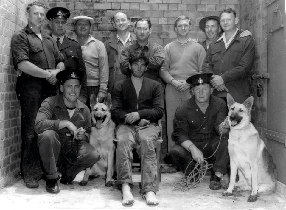 John David JAMES believed to be in this picture after the capture of Keven SIMMONDS at Wyong in November 1959.