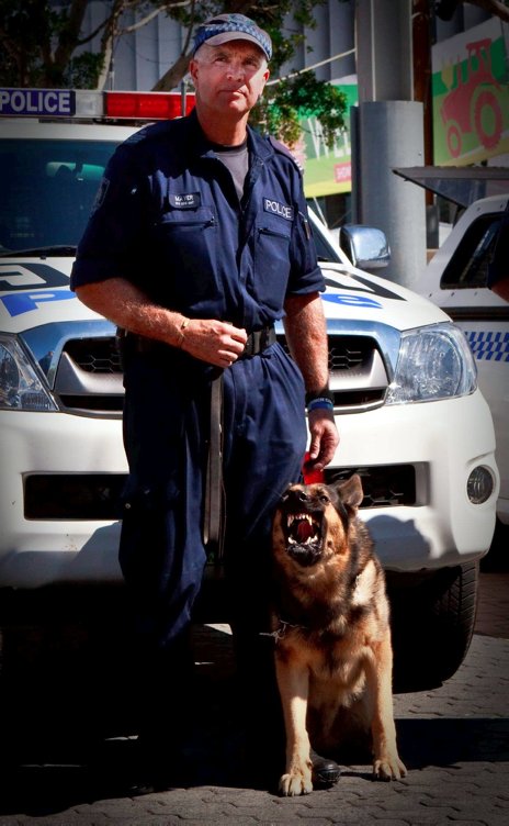 Police Handler - Sgt Roger Mayer & Police Dog - Survivor Jeff<br />