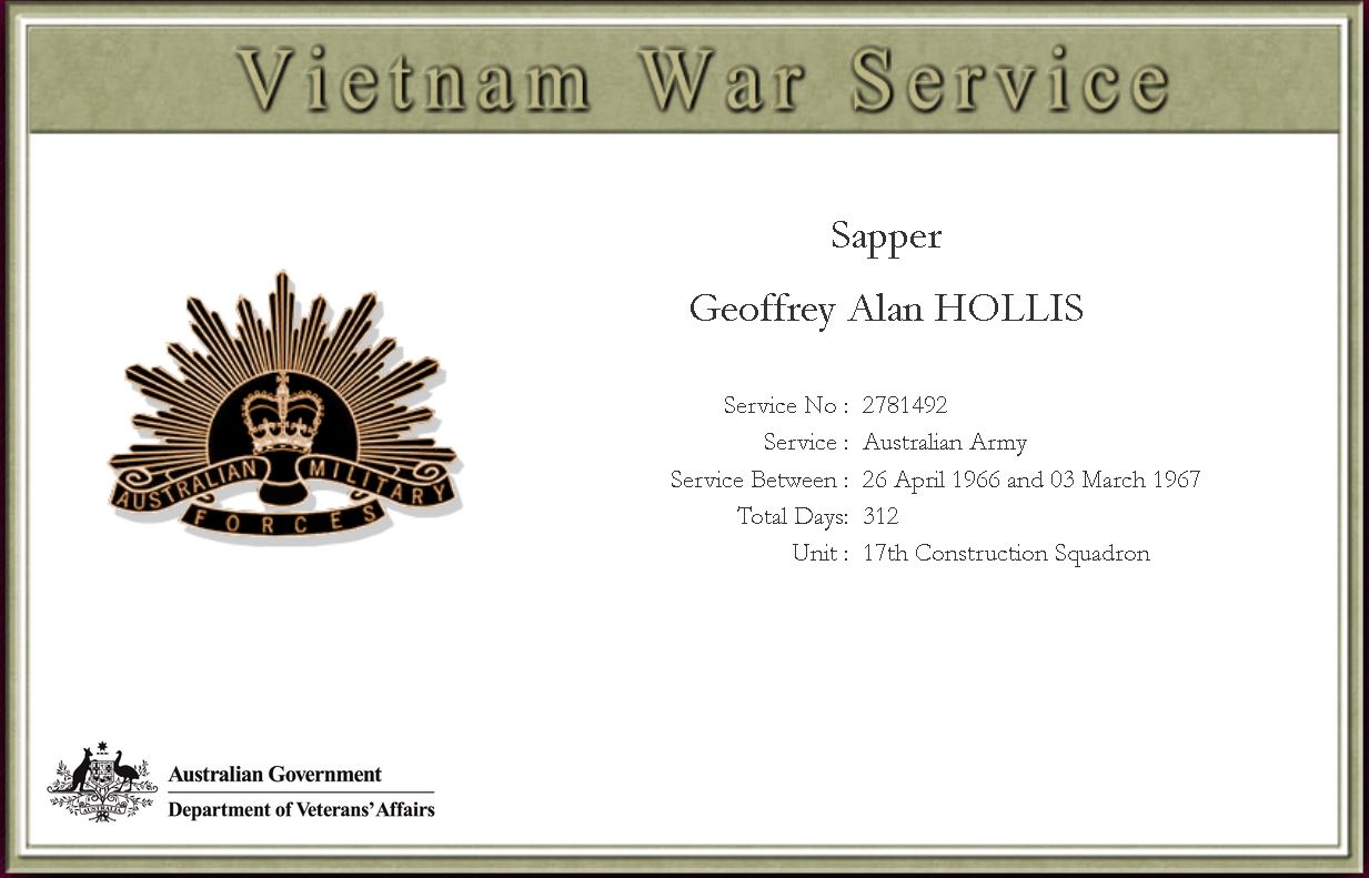 Geoffrey Alan HOLLIS