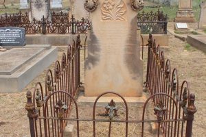 INSCRIPTION: In memory of FRANCIS DRUM Late Senior Constable N.S.W. Police who was accidentally killed by a fall from his horse near Warangang Station, Marengo, on the 12th Jan. 1882. He was born 31st march, 1838, at Auchandinard, Bally Connell, Co. Fermangagh, Ireland. Requieseat in Pace. Amen.