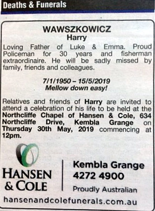 Harry Ted WAWSZKOWICZ - OBITUARY