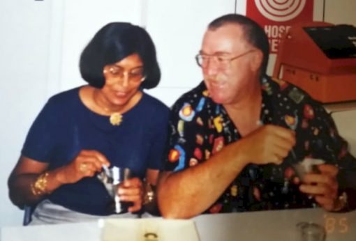 Paul Shiels and his partner, Vina, in earlier years. 1985