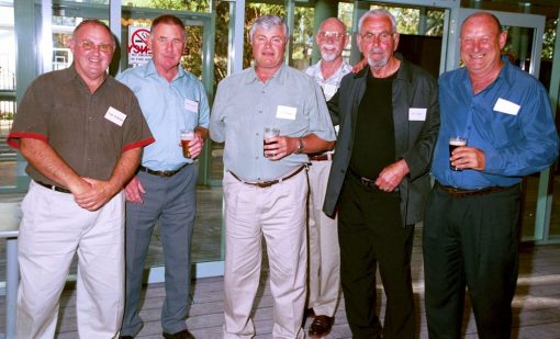 RETURN TO CABRAMATTA POLICE REUNION.<br /> HUGH HARGREAVES, PETER CROUCHER, KEN ZIEGER, ?, BILL ESPIE, R. ?<br /> 6 NOVEMBER 2004