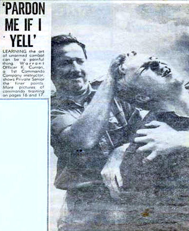 Blue Curran on an unarmed combat course in the early 1960’s