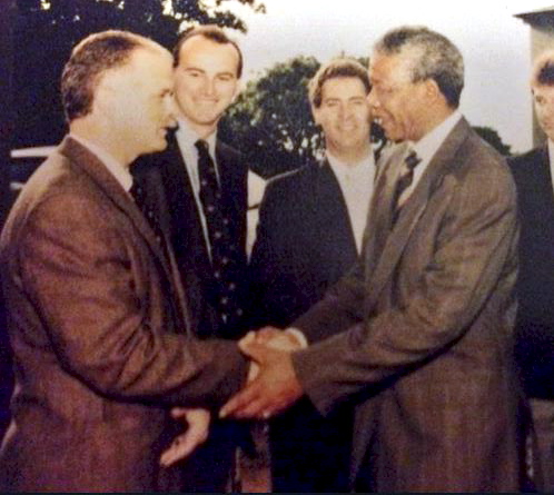 Terry Dalton, Special Branch, 1989 with Nelson Mandella ( RIP )