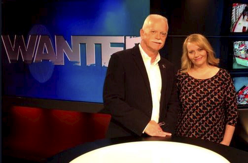 With special guest daughter, Katie, on set of WantedTV<br /> 23 Sept 2013