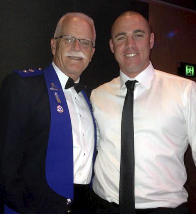 Terry Dalton with Rob Roden ( Blacktown Dets ) at Police Legacy Ball.