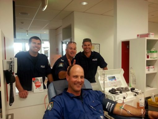 Paul giving Plasma at the Blood Bank