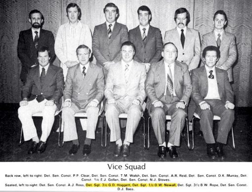 NSWPF - Centenery of Detectives Geoffrey David HOGGETT APM. Geoff - front row - 2nd from left - Vice Squad