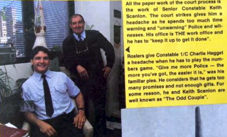 In the Job November, 1988 Cst 1/c Charlie HAGGETT ( # 19499 ) with Keith Patrick SCANLON AKA " Friendly " ( standing )