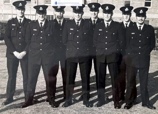 Photo from Phillip BRAND Part of Class 124.<br /> Richard HURST ( first on the right )<br /> Kevin RAUE ( 3rd from right ) ( RIP - 4 June 2020 )<br /> Photo via Phillip Brand.
