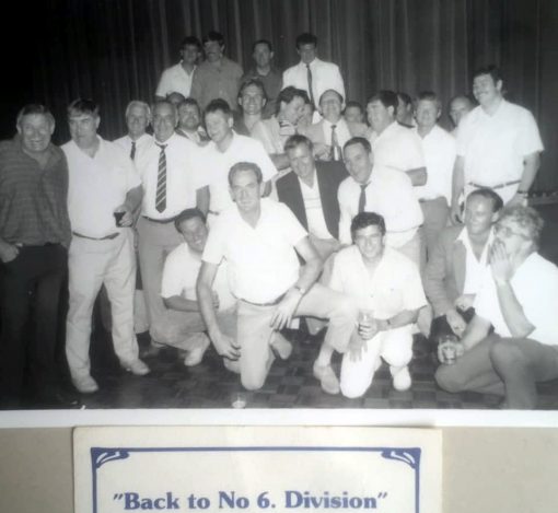 Photo from Robert STARK # 16495? Warren REID front and centre with North Sydney's Finest at a Reunion.
