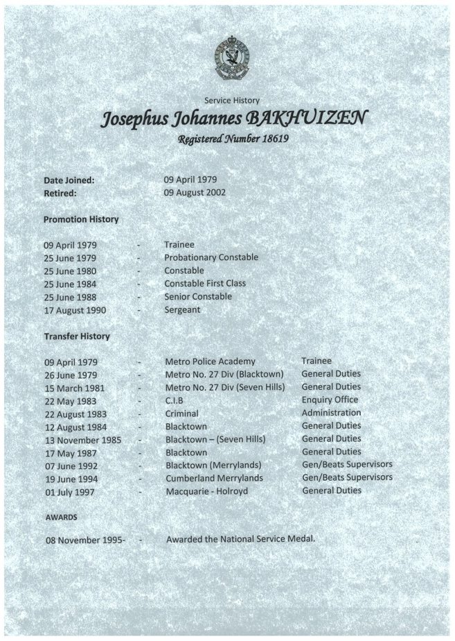 Josephus Johannes BAKHUIZEN AKA Jeff BAKHUIZEN