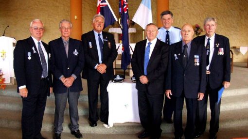 https://www.theleader.com.au/story/2632388/fallen-police-officers-remembered-at-gymea-service/ Pictured above (from left) are retired assistant commissioner Geoff Schuberg, retired police officer Terry Rigby, chairman of the local retired police group Phil Peters, Miranda MP Barry Collier, police chaplain Reverend Rod Harding, police remembrance day co-ordinator John Prince and retired police officer John Currie.