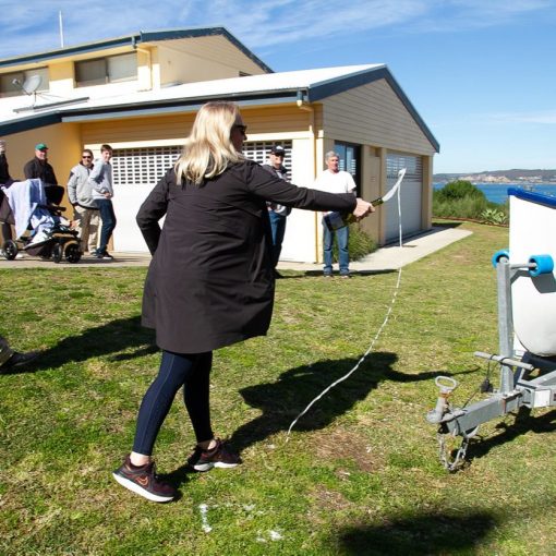 https://www.facebook.com/NCCSLSC/posts/3326367764088058 Our newly purchased boat being christened ‘Ross Lambert’ by Cath Lambert at the Club AGM day