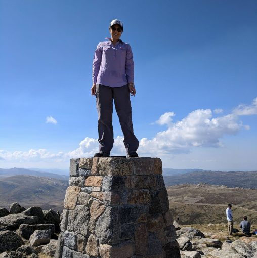 Kelly FOSTER - On top of Australia at Mt Kosciusko