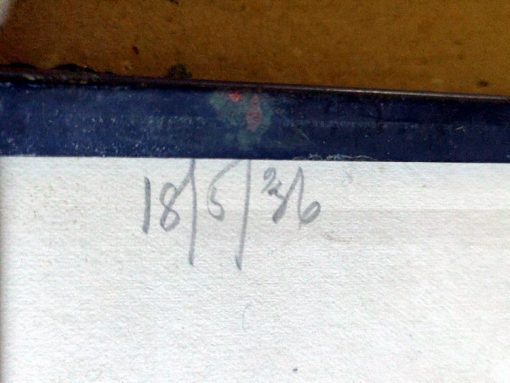 18/5/36 ( 1936 )<br /> To Liney<br /> From yours<br /> Mort ( or Mont )<br /> 8/12/?11<br /> Dalmar Studio, Crows Nest ( NSW )