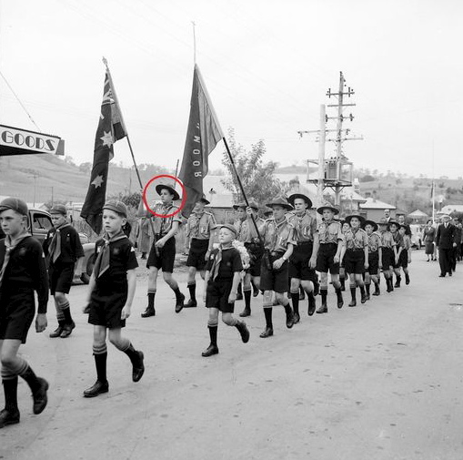Bob Dines on parade on ANZAC day in Picton