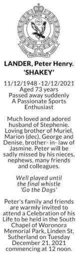Peter Henry LANDER, Peter LANDER