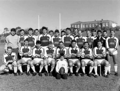 Smacka Blinman<br /> 31 July 2018<br /> Steve Turner here's an old picture for you.<br /> From the The Penrith District Police Rugby League Year Book 2001<br /> Standing (L R) Mark Rattenbury (Coach), Graham Stone, Frank Goodyear, Paul Cosgriff, Jeff Fox, Jim Cranna (Pres), Bob Lewis, Gary Warboys, Mark Spicer, Alan Ingleton, Ron Mason, Mick Pearce, Phil Cummins, Eris Shiels, Glen Bootle, Charlie Van Den Bosch,<br /> Front Row. Peter Davis, Steve Turner, Graeme ODonnell, Grahame Barlow, Steve Martin, Len McLean, John King, Peter Whitticker.