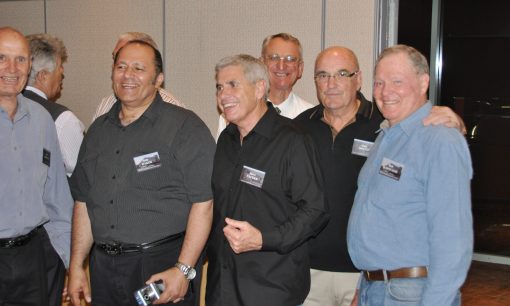 FAIRFIELD POLICE / 34 DIVISION (including Cabramatta Police) INAUGURAL POLICE REUNION HELD AT THE CABRAVALE DIGGERS CLUB. JOHN DORSETT, IVAN LEACH, SAM HAKOS, STEVE PACKER, NORM TATTERSALL, ALAN MOULE, BOB McDONAGH.