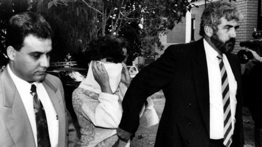 Detective Steve Leach pictured here with Shirley Soire, the sister of Ivan Milat. Picture: Troy Bendeich