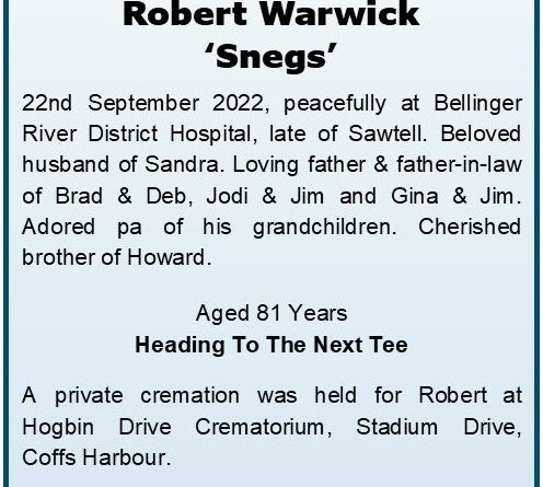 Bob FELLOWS Rob FELLOWS Robert FELLOWS Robert Warwick FELLOWS Snegs