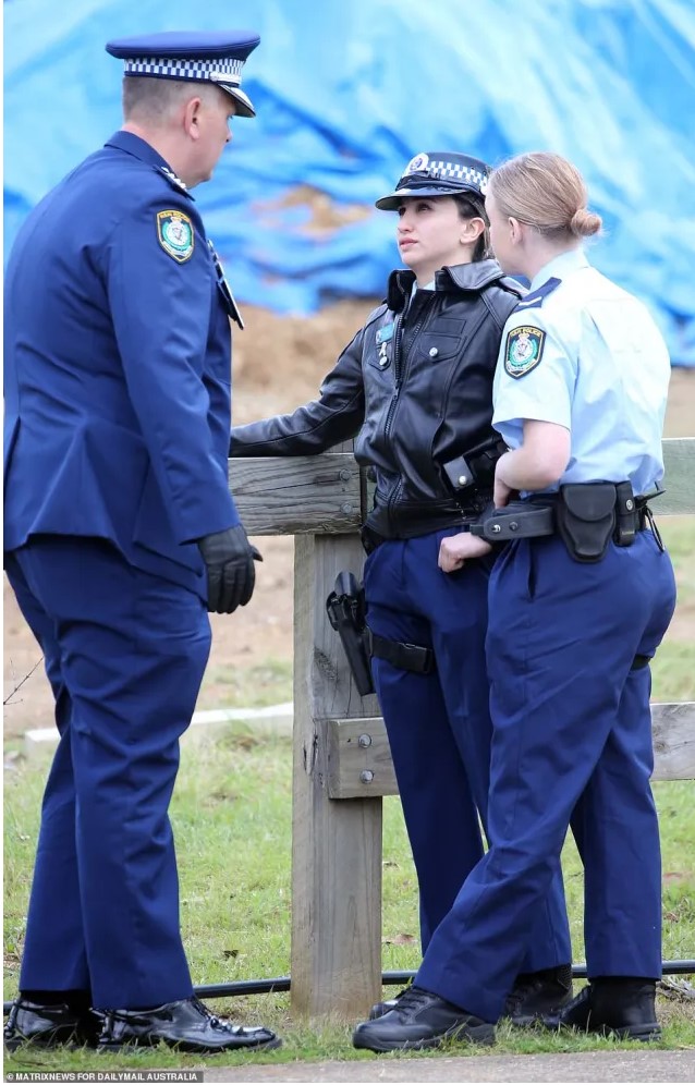 Constable Charlene Challita (centre) was among those hardest hit by her colleague’s death. ‘He was my best mate,’ she said. Tanzeel Iftikhar BASHIR