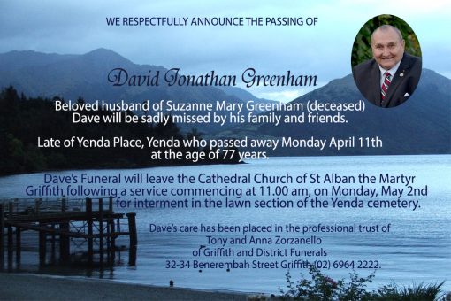 Dave GREENHAM  David GREENHAM  David Jonathan GREENHAM